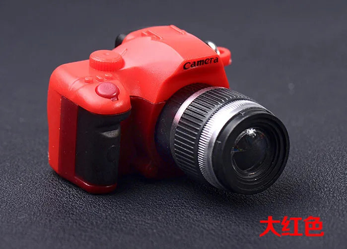 New Mini SLR Model Camera Keychain Car Key Ring  LED Flashlight Colorful  Key Chain Best Party Gift Jewelry Wholesale 17233