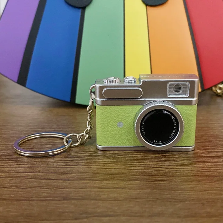 New Mini SLR Model Camera Keychain Car Key Ring  LED Flashlight Colorful  Key Chain Best Party Gift Jewelry Wholesale 17233