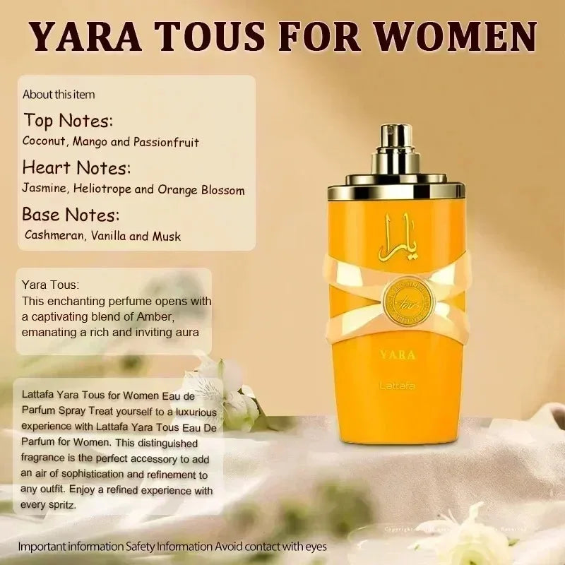 Yara&Asad EDP Perfume 50ml/100ml for Women&Men Floral Long-Lasting Arabian Oud,Luxury Scent Gift,Unisex Arabic Fragrance Spray
