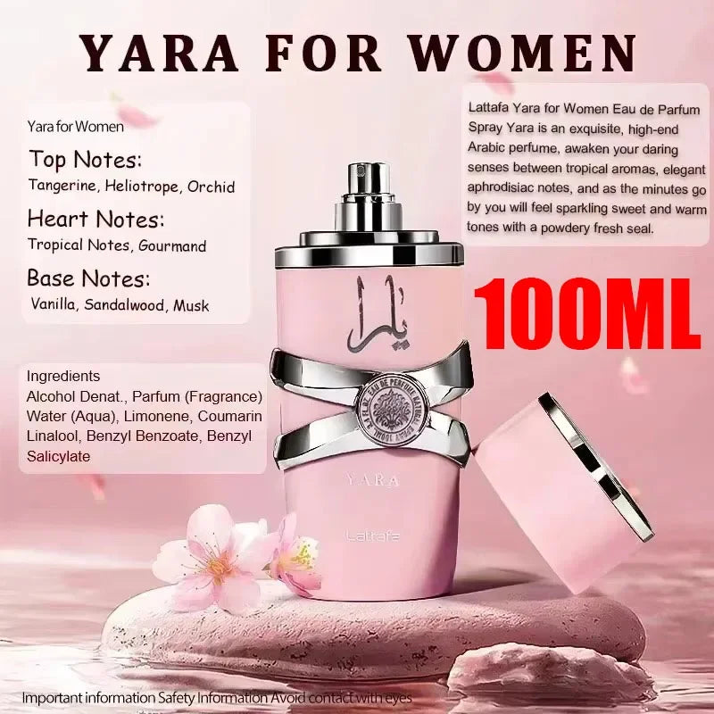 Yara&Asad EDP Perfume 50ml/100ml for Women&Men Floral Long-Lasting Arabian Oud,Luxury Scent Gift,Unisex Arabic Fragrance Spray