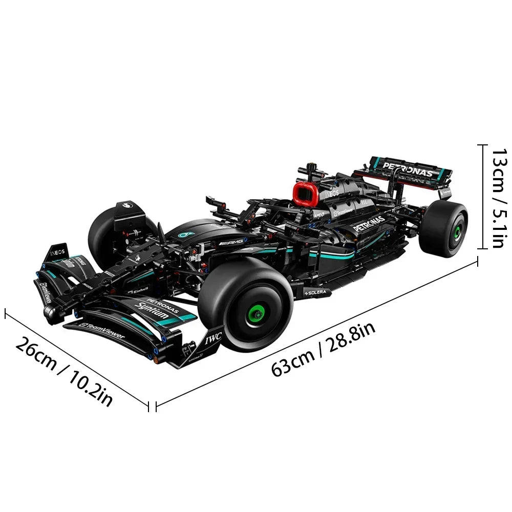 Technical 1:8 Building Blocks City Super Speed Race Car Assembly Model Vehicle DIY Assembly Toy Kid for Boy Gifts 1642Pcs