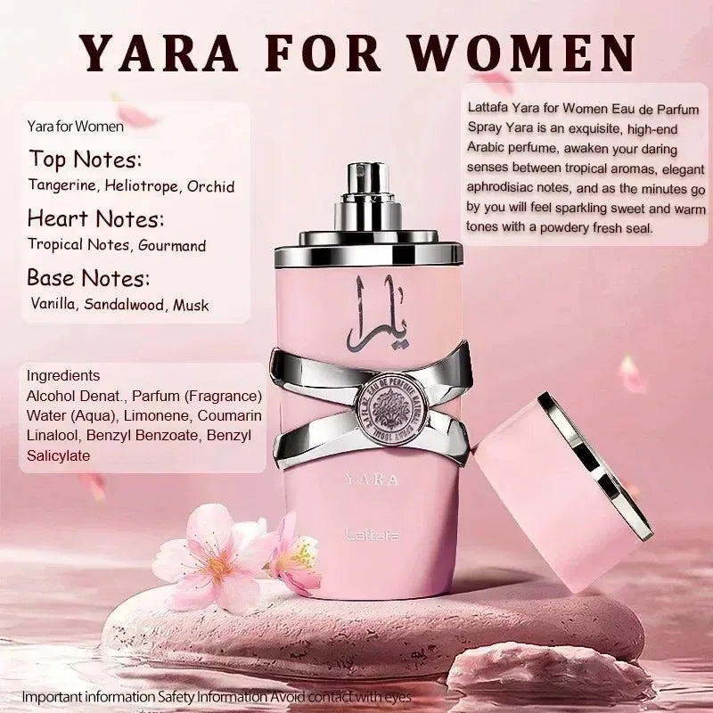 Yara&Asad EDP Perfume 50ml/100ml for Women&Men Floral Long-Lasting Arabian Oud,Luxury Scent Gift,Unisex Arabic Fragrance Spray